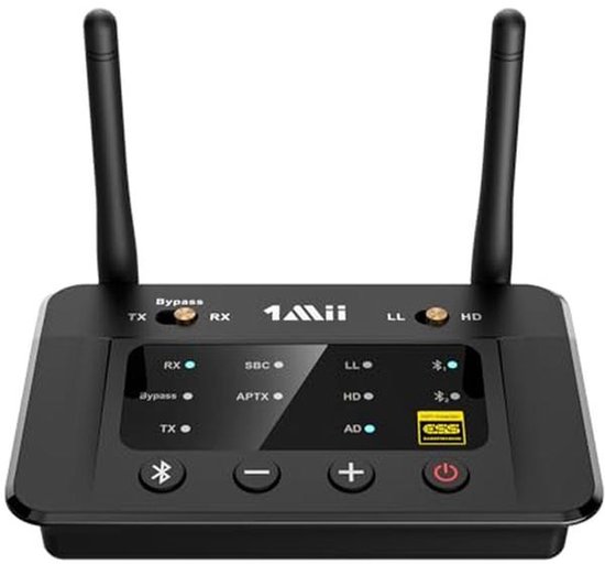 Bluetooth 5.3 Transmitter Ontvanger voor TV en HiFi - Draadloze Audio Adapter met Low Latency DAC van Merkloos