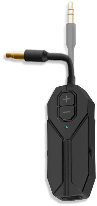Bluetooth 5.4 audio transmitter en receiver - o.a. voor verbinden Airpods, koptelefoon en speaker - 3.5mm jack AUX - 7 uur batterij - speaker - bluetooth zender en ontvanger - auto draadloos - zwart van Merkloos