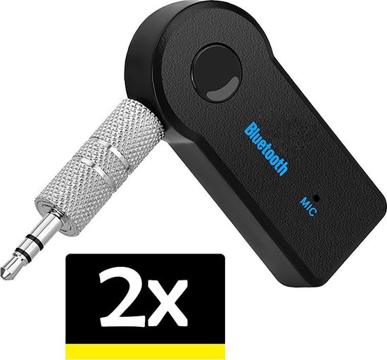Bluetooth Adapter Draadloos Receiver Auto Carkit Muziek AUX Audio - 2 stuks van Merkloos