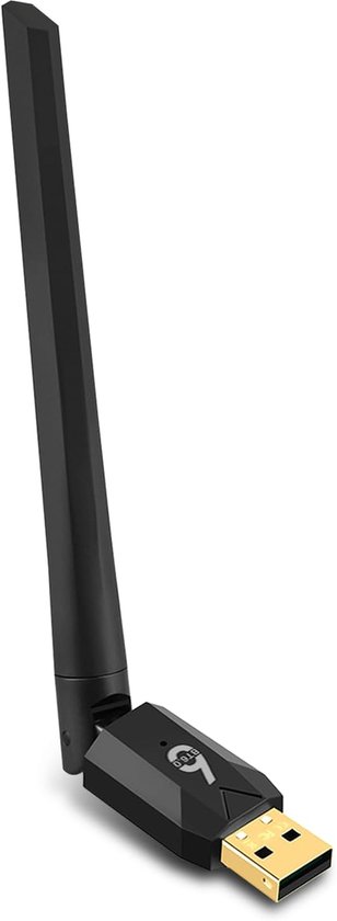 Bluetooth Adapter - Draadloze Dongle - PC Uitbreiding - Krachtige Antenne - 150M Bereik - Zwart van Merkloos