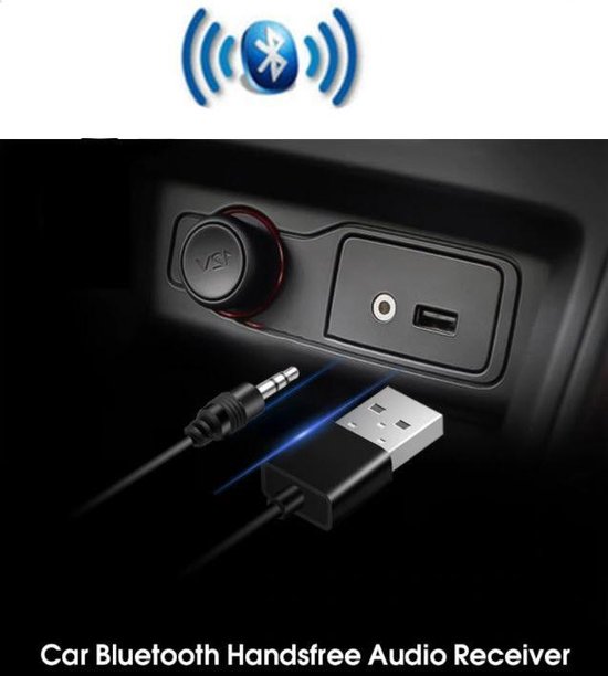 Bluetooth Adapter Draadloze Muziek Ontvanger - bluetooth carkit van Merkfy.