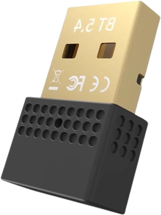 Bluetooth Adapter PC - Dongle Stick Ontvanger - Draadloze Verbindingen Maken - Plug and Play Installatie - 3.0 Mbps - Zwart