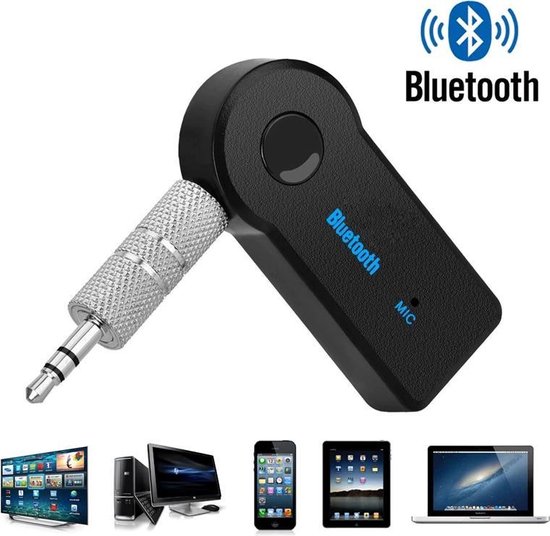 Bluetooth audio adapter - Ontvang bluetooth signaal op je 3.5 mm ingang - Geschikt voor alle apparaten van Merkloos