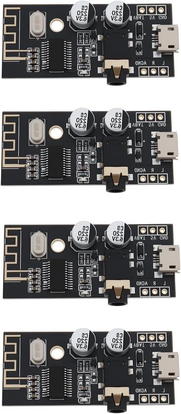 Bluetooth Audio Module - MP3 Speler Module - Draadloos Muziek Afspelen - Bluetooth 4.2 Stereo - 4 Stuks - Niet gespecificeerd