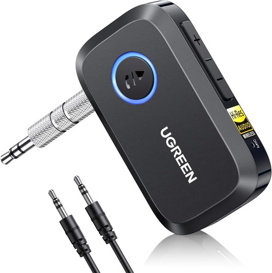 Bluetooth Audio Receiver - LDAC Hi-Res Audio - 17 Uur Batterijduur - AUX Adapter - Bluetooth 6.0