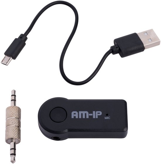 Bluetooth AUX Adapter voor Auto - Draadloze Receiver - Handsfree Bellen - 3.5mm Carkit - Muziek Streamen via Autoradio van Merkloos