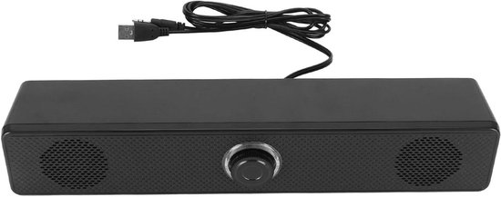 Bluetooth Computer Soundbar - Desktop Speaker Bar - Muziek Luisteren PC - Dubbele Full Range Speakers - 6W - Zwart van Merkloos