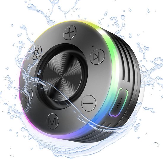 Bluetooth-doucheluidspreker IPX7 waterdicht + Bluetooth 5.2 + handsfree bellen + FM-radio Radio Mini-luidspreker voor badkamer Feest Reizen Buiten