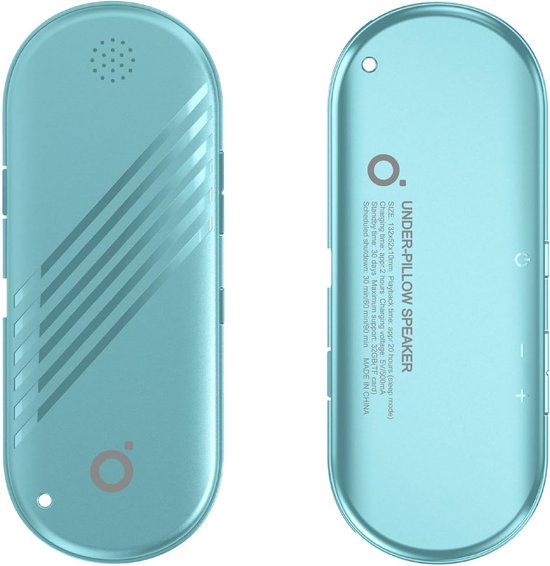 Bluetooth-kussenluidspreker met botgeleiding, draagbare kussenluidspreker, witte ruis, met timer- en volumeregeling, geschikt voor zijslapers (lichtblauw).