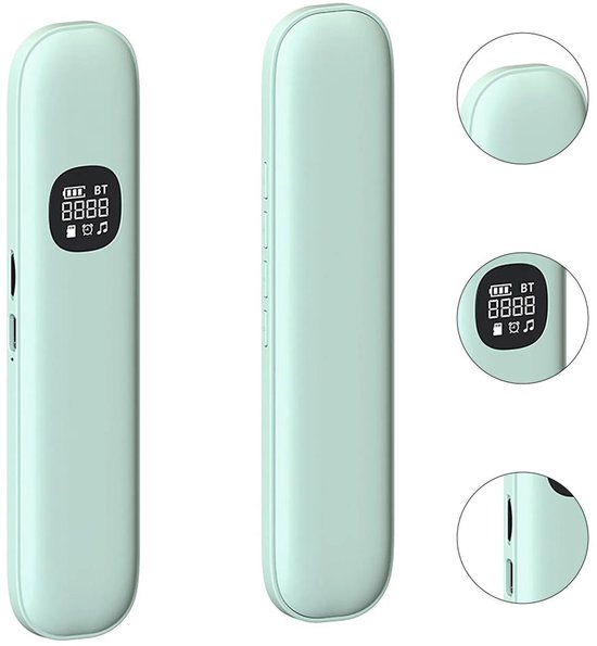 Bluetooth-kussenluidspreker, slaaphulpmiddel met botgeleiding, 11 soorten witte ruis, 400 mAh-batterij, compatibel met TF-kaart, automatische timer, stil en draagbaar (groen) van Merkloos