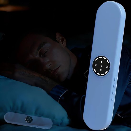 Bluetooth-kussenluidspreker voor een goede nachtrust - Bone Conduction-slaapluidspreker voor onder het kussen met ingebouwde 35 witte ruistonen, draagbare slaapkoptelefoon voor op reis, soundbar met 300mAh-batterij (blauw)
