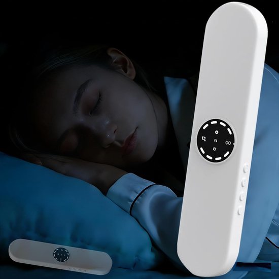 Bluetooth-kussenluidspreker voor een goede nachtrust - Bone Conduction-slaapluidspreker voor onder het kussen met ingebouwde 35 witte ruistonen, draagbare slaapkoptelefoon voor op reis, soundbar met 300mAh-batterij (wit)