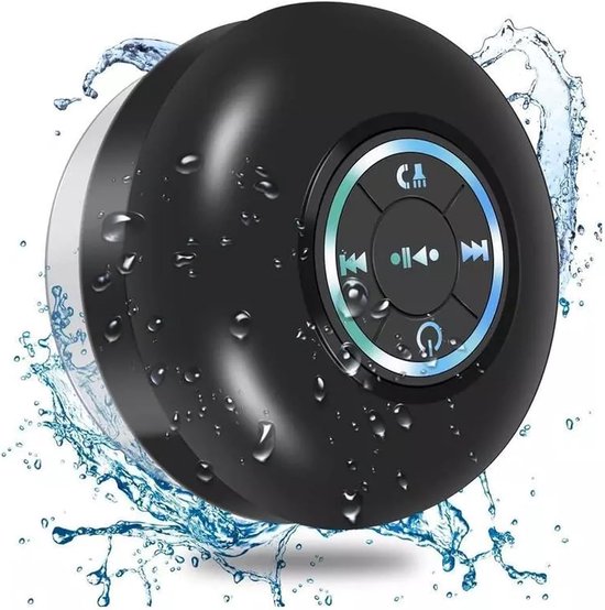 Bluetooth Luidspreker Douche Speaker - Met LED Licht en Zuignap - Waterdichte Mini Speaker - Bluetooth Douche Speaker - Draadloze Draagbare Mini Hoorn Speaker Zuignap - Bass Stereo Trompet - Handsfree Bellen - Voor Douche Thuis en Buiten van Aigoss
