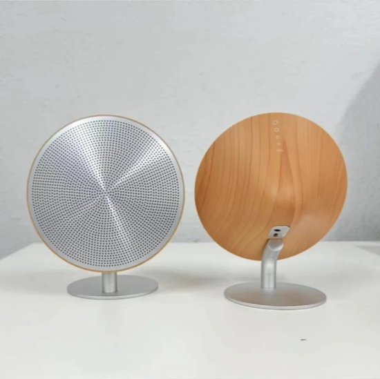 Bluetooth Luidspreker met Retro Houten Afwerking – Desktop Stereo Speaker met Subwoofer voor Thuis Audio – Bluetooth Audio Luidspreker met Hoge Geluidskwaliteit en Touch Surface