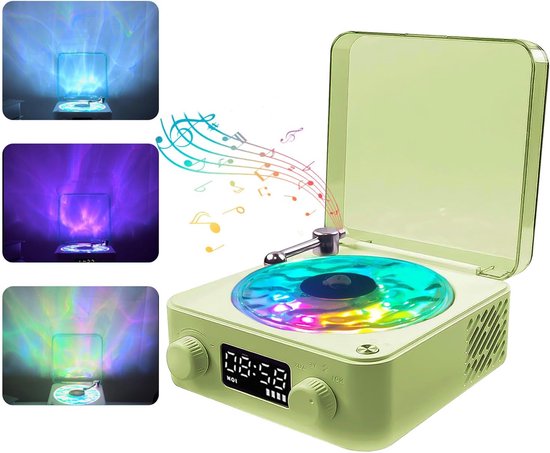 Bluetooth-luidspreker - speakers - Audio - audi - Bluetooth - Retro - Gloeiend - Groen - 15,2*14,2*6,5 cm van Merkloos