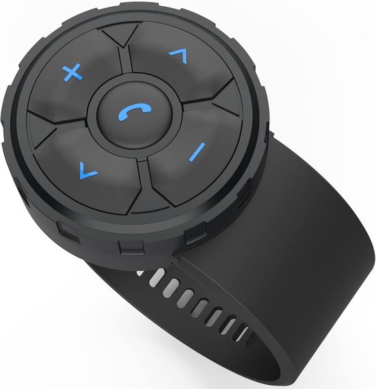 Bluetooth-multimedia-afstandsbedieningsknoppen Geschikt voor autosturen, fietsen, motoren en scooters - met belfunctie, afspelen/pauzeren, vorig/volgend nummer, volumeregeling, Siri en camera. van Afumdex