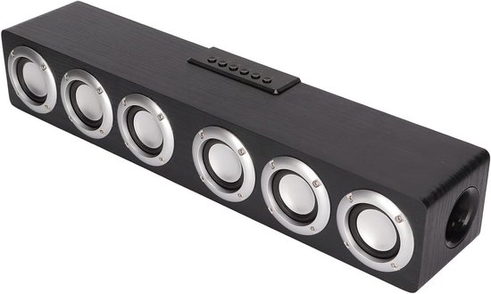 Bluetooth Soundbar - Draadloze Speaker - Muziek Streamen - Krachtige Bas - 1.57 Kilogram - Zwart