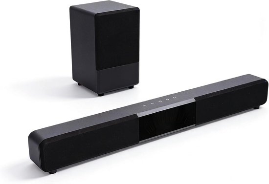 Bluetooth Soundbar - TV Speaker Systeem - Film en Muziek - Virtueel Surround Geluid - 2.1 Kanaal - Zwart