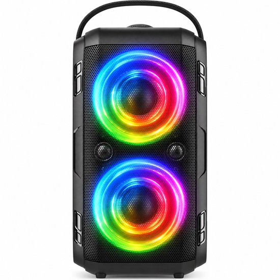 Bluetooth Speaker – 80W RMS – 115 dB – Diepe Bas – LED Lichtshow – 24 Uur Accu – Bluetooth 5.4