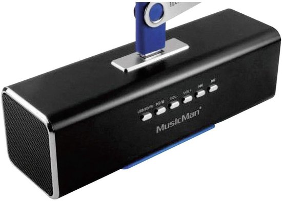 Bluetooth speaker draagbaar mini speaker met FM radio MP3 speler USB AUX en MicroSD 6 uur speeltijd zwart