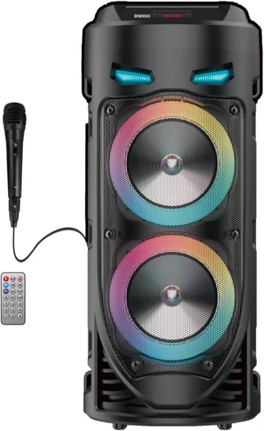 Bluetooth speaker - Draagbare Bluetooth Karaoke Speaker - Draagbare bluetooth speaker - - Met LED Lichtshow & Eco Modus van Merkloos