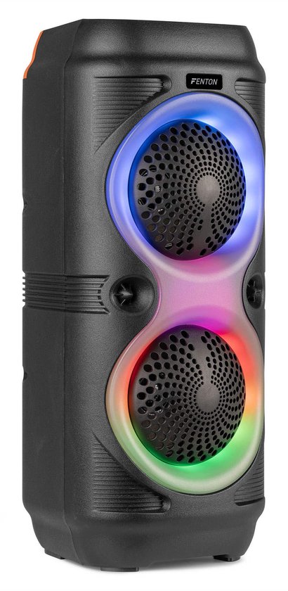 Bluetooth speaker - Fenton Track210 - Partybox met microfoon - Lichteffecten en oplaadbare accu van Merkloos