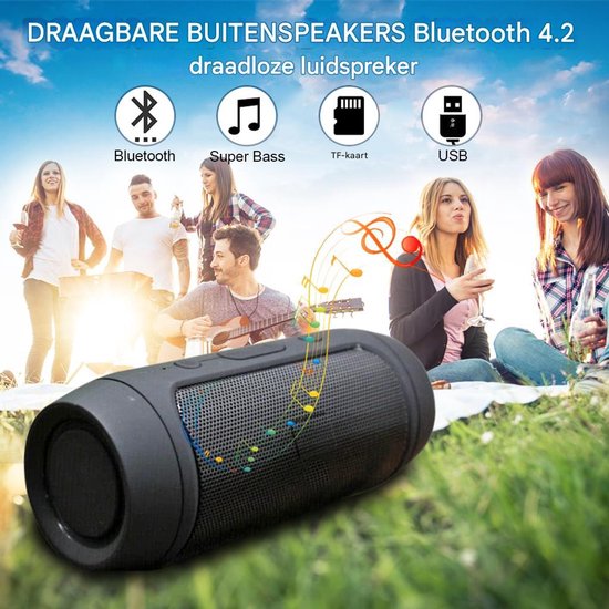 Bluetooth Speaker - Luidspreker Bluetooth - Draadloos Met 360° Geluid En USB Oplaadbaar - 1 Stuk - Voor Binnen En Buiten van Merkloos