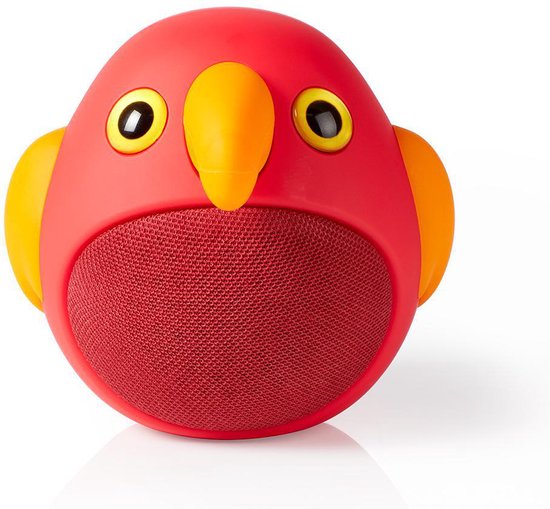 Bluetooth-Speaker - Maximale batterijduur: 3 uur - Handheld Ontwerp - 9 W - Mono - Ingebouwde microfoon - Koppelbaar - Animaticks Perry Parrot - Rood van Bigben