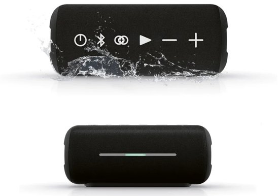 Bluetooth Speaker spatwater dicht- Luidspreker-Zwart -Bluetooth Speaker Luidspreker-Geschikt voor smartphone, mp3, tablet, draadloze speaker, bluetooth speaker, draadloze box, portable speaker, muziek box, sound system, luidspreker, draadloze audio van Merkloos