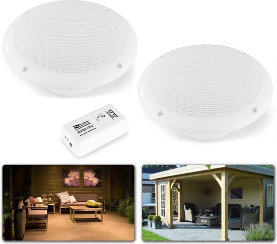 Bluetooth speakerset - Power Dynamics BT10SET - Inbouw speakers plafond - Buiten speakers voor badkamer, tuin, terras, etc. van Power Dynamics