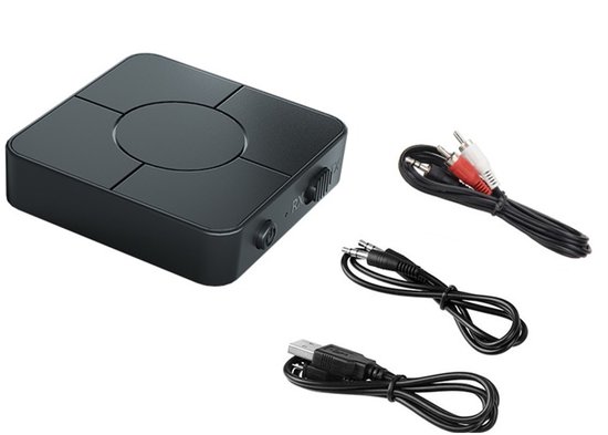 Bluetooth Transmitter & Receiver 2 in 1 - BT 5.0 - 3.5MM AUX / RCA - Bluetooth Zender - Bluetooth Ontvanger - Bluetooth Transmitter - Bluetooth Receiver - met RCA kabel - zwart van Merkloos