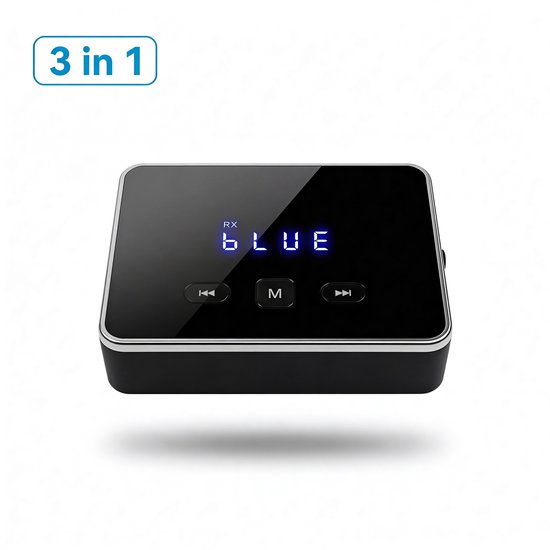 Bluetooth Transmitter & Receiver 3 in 1 - BT 6.0 - 3.5MM AUX / RCA / Optisch / Coaxiaal - Bluetooth Zender - Bluetooth Ontvanger - Bluetooth Transmitter - Bluetooth Receiver - DAC Converter - Ultra van Merkloos