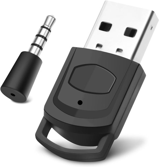 Bluetooth USB Audio Adapter voor PS5, PS4 en PC - Draadloze Dongle met Mini Microfoon, Plug & Play voor Gaming en Muziekstreaming
