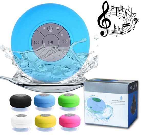 Bluetooth Waterbestendige Douche/Bad Mp3 Speaker/Radio - blauw van Merkloos