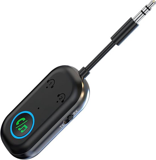 Bluetooth-zender 5.3, 2-in-1 ontvanger en zender Bluetooth-tv, mobiele telefoon, tablet, audiosysteem van Merkloos