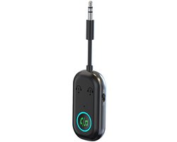 Bluetooth-zender en -ontvanger, 2-in-1 Bluetooth-adapterzender, geschikt voor vliegtuigen, koptelefoons, tv's, reizen, luidsprekers, auto's, draadloze adapters, 3,5 mm aux-aansluiting, dubbele verbinding (1) van Merkloos