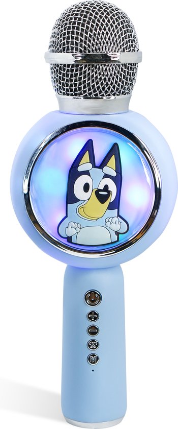 Bluey - draadloze karaoke microfoon voor kinderen - oplichtend LED display - speaker - stemvervorming
