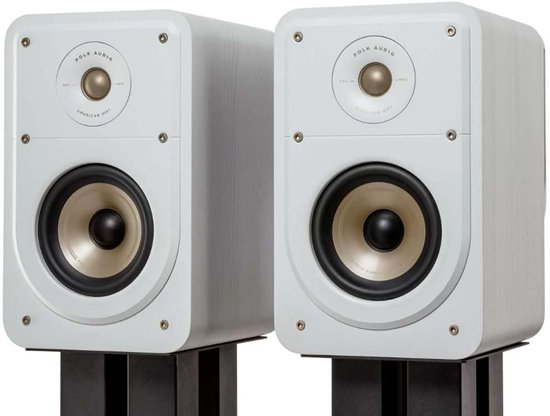 Boekenplank Luidsprekers - Stereo Set - Thuisbioscoop Geluid - Hoge Resolutie Audio - Set van 2 - Wit