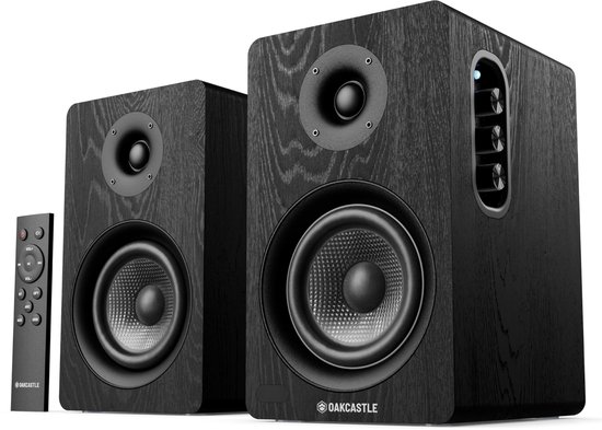 Boekenplank Speakers 60W Stereo, Bluetooth 5.4, Actieve Hifi Speakers met HDMI ARC, Afstandsbediening en USB AUX Optisch