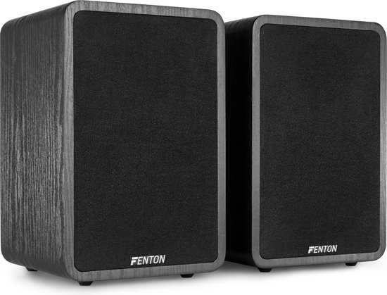Boekenplank speakers - Fenton SHFB65 - Zwarte hifi speakers 6,5'' - 200W - 2-weg van Merkloos