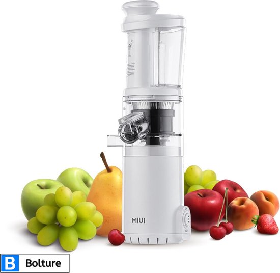 Bolture Slowjuicer - Juicer - Blender - Sapcentrifuge - Fruitpers - Smoothie - Wit van Bolture
