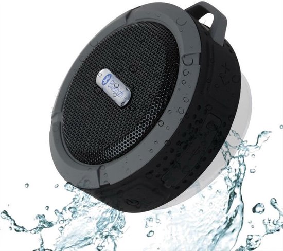 BP® Douche Speaker - Badkamer Speaker - Shower Speaker - Draagbare Speaker - Bluetooth Speaker - Met Zuignap - Waterproof - USB Oplaadbaar - Zwart van Merkloos