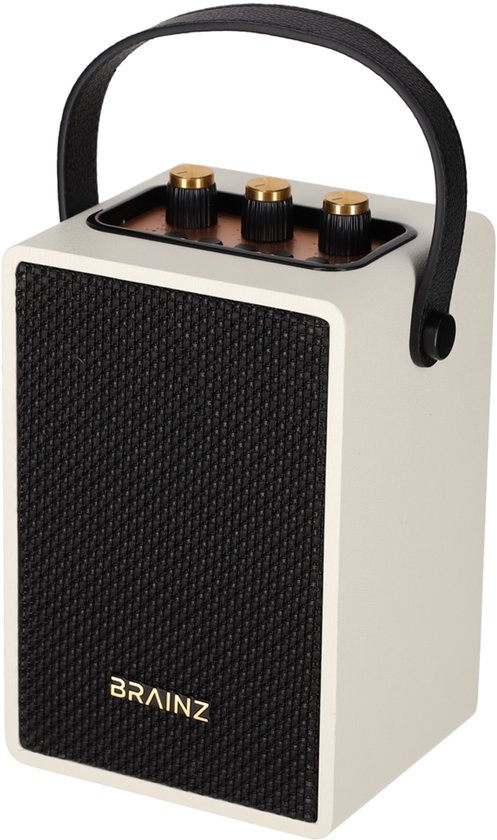 BRAINZ Retro Speaker Wit van Merkloos