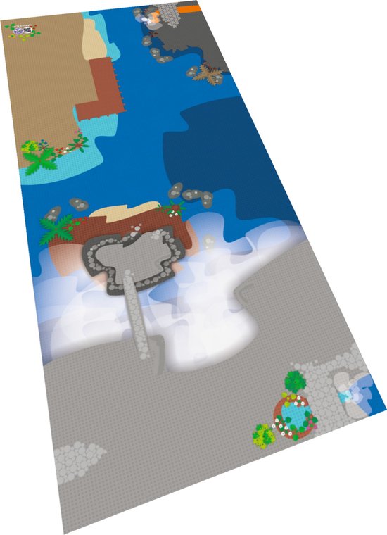 BrickMaps 32237003 - Ninja - Mountain Dojo - Wegplaat speelmat voor LEGO Ninjago - Formaat gelijk aan 3x7 LEGO bouwplaat van BrickMaps