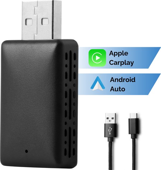 Britecore DriveLink - Carplay Dongle – 2-in-1 Dongle - Draadloze Carplay voor Apple en Android Auto – USB-A en USB-C van Britecore