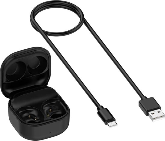 Buds FE Oplaaddoos, Vervanging Oplader Case Cradle Dock voor Galaxy Buds FE SM-R400 Oordopjes Opladen Case (zwart)