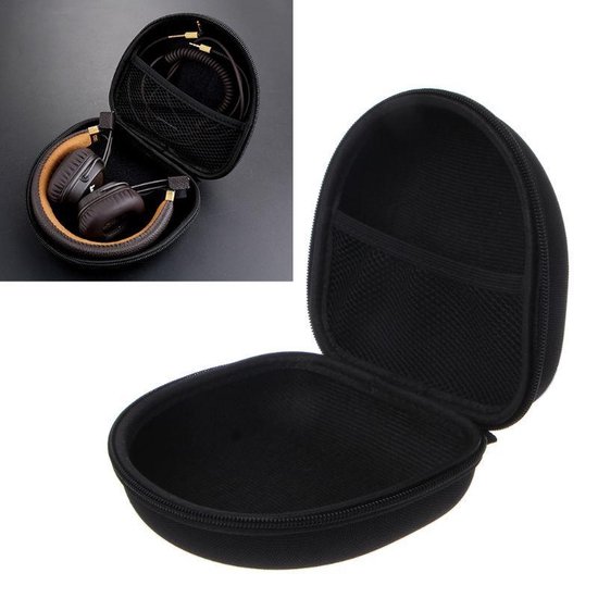 BukkitBow - Carry Case voor Koptelefoon - Beschermhoes voor Marshall Major 1/2/3 Koptelefoon - Zwart van BukkitBow