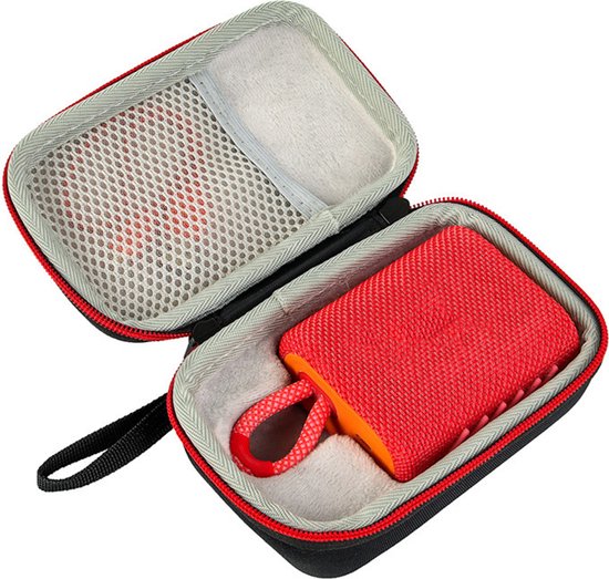 BukkitBow - Hard Case Box Voor JBL Go 3 - Opberg Box JBL Bluetooth Speaker - Inclusief Accessoires Vak - Zwart van BukkitBow
