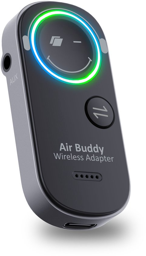 Caliber Airbuddy Pro Bluetooth Receiver & Bluetooth Transmitter - 2 in 1 - Gebruik je eigen draadloze koptelefoon in het vliegtuig - Bluetooth Ontvanger & Bluetooth Zender (PMR206BT) van Caliber