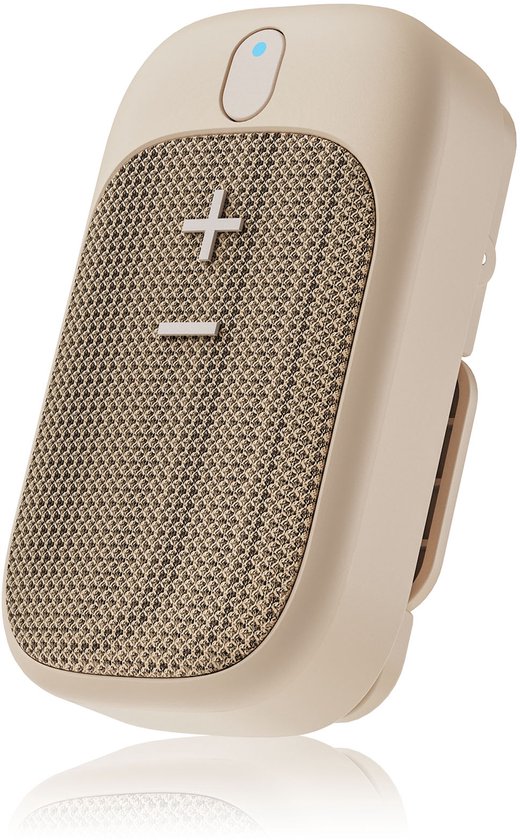 Caliber Draagbare Bluetooth Speaker – Mini Speaker Clip - Handsfree bellen - TWS - Waterdicht - Lichtgewicht - Beige (HPG101BE) van Caliber